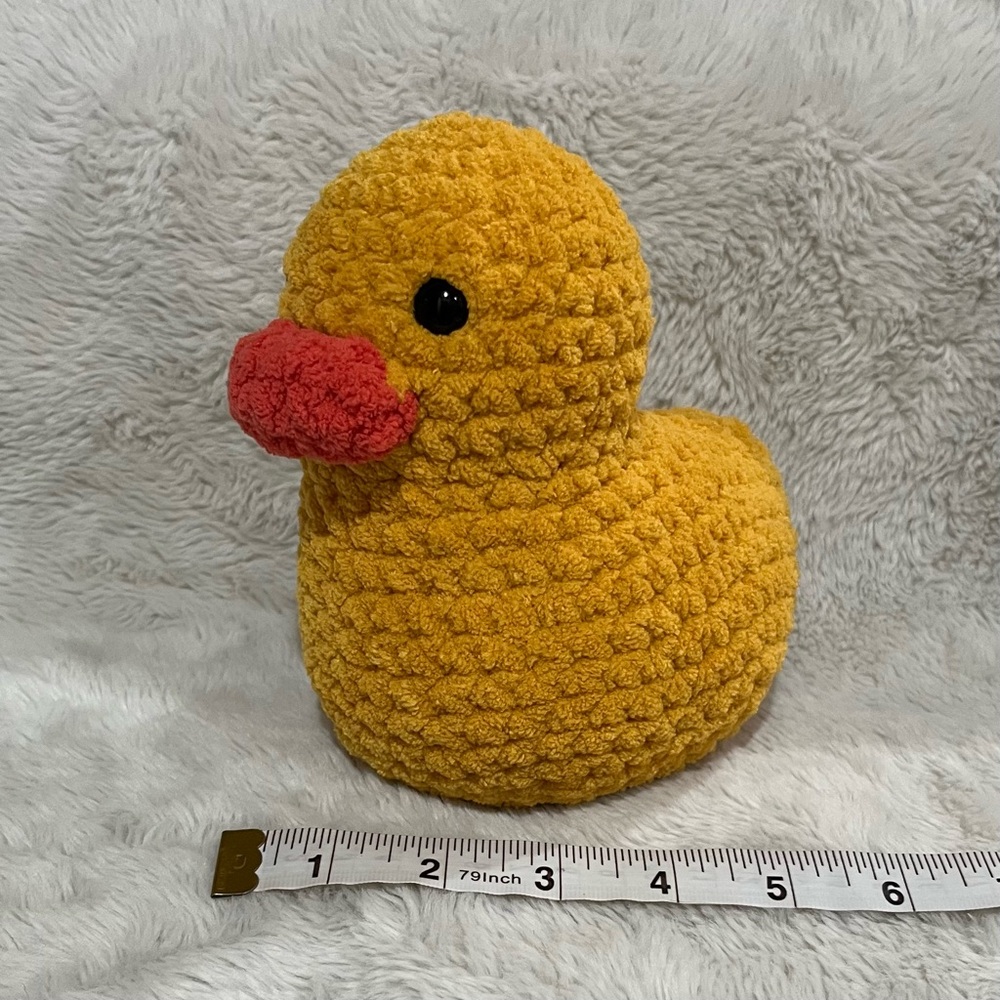 Crochet Rubber Duck (Mustard Yellow) Plush - Amigurumi Stuffed Animal